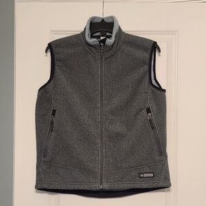REI Women's Gray Sleeveless Full Zip-Up Fleece Vest, Size Large, EC